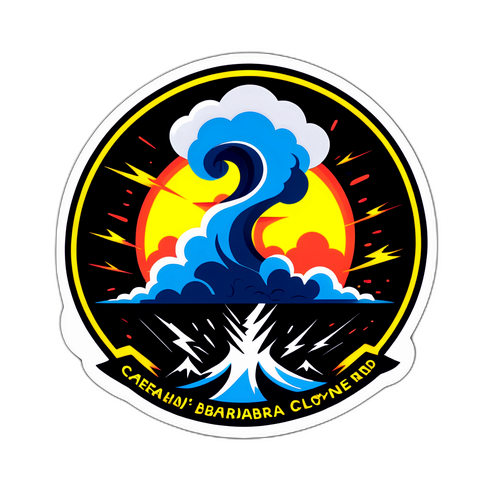 Sticker inspirat de Ciclonul Barbara