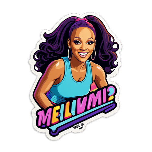 Retro naklejka z Mel B