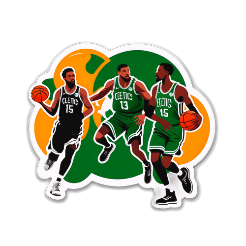 Celtics vs Nets Basketball Game Scene