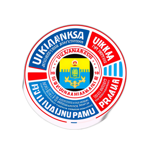 Дизайн наліпки з відомими заголовками "Української Правди"