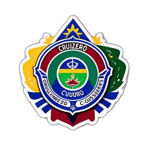 Diseño de un sticker que celebra la coexistencia deportiva entre Fluminense y Cruzeiro
