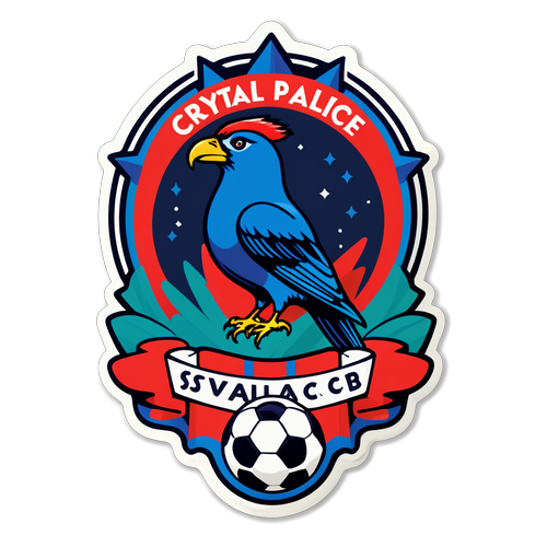 Sticker ya muundo wa zamani inayowakilisha Crystal Palace na Doncaster