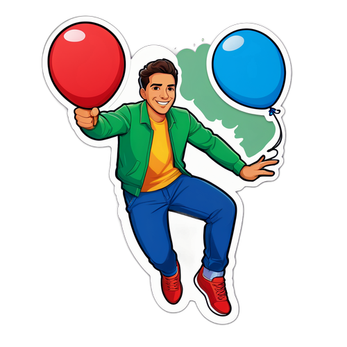 Sticker van Fermin Lopez met Ballonnen