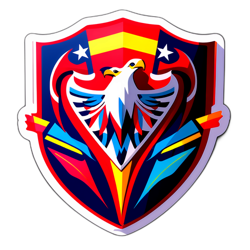 Ilustração de um escudo estilizado da América
