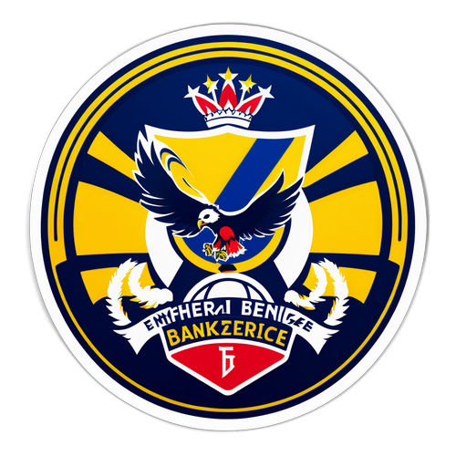 Exalterande Fenerbahçe vs Benfica Match Klistermärke