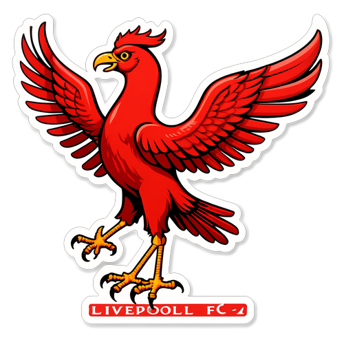 Sticker ya Liverpool FC na Alama ya Liver Bird