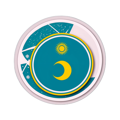 Design av klistermärke med Kazakstans flagga och hockeyelement