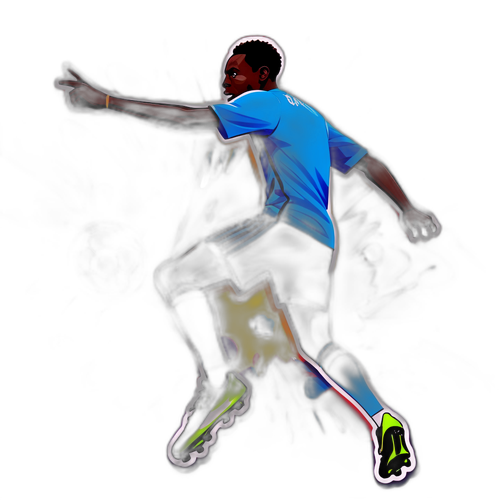 Katuni ya Mamadou Sarr akicheza mpira wa miguu