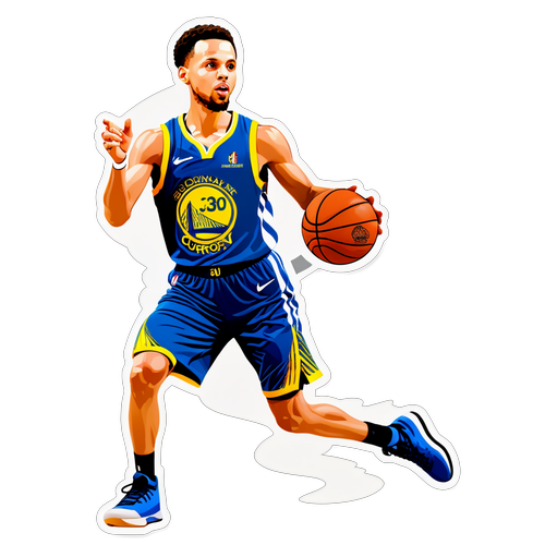 Sticker na may Temang Isports na si Stephen Curry