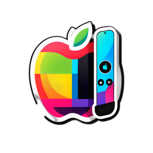 Diseño de pegatina de Apple TV