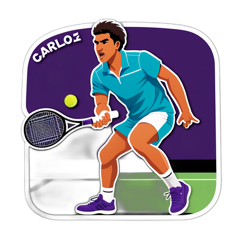 Carlos Alcaraz på tennisbanen