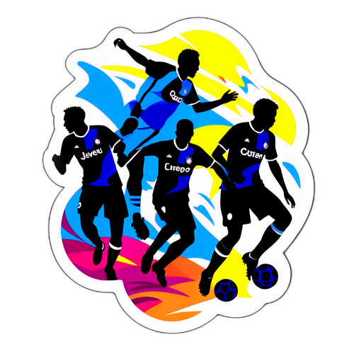 Емоційний дизайн з силуетами гравців у дії