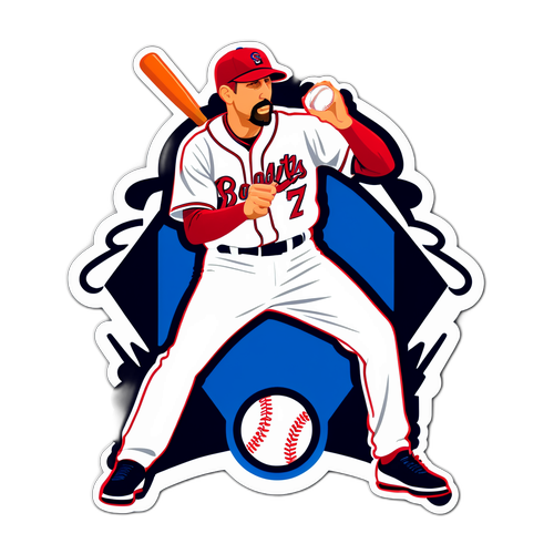 Iconic Baseball Pitch Pose Sticker