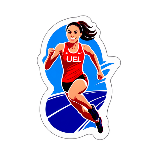 Vibrant sportsklistremerke for Amalie Iuel