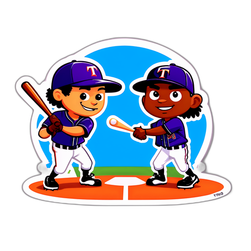 Playful Baseball Duel: Twins vs. Rockies
