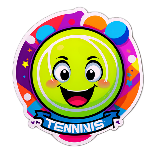 Cute Tennis Ball Sticker