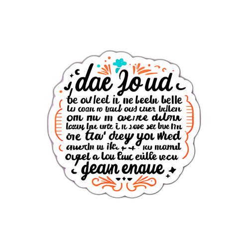 Autocollant avec une citation inspirante de Jean-Luc Delarue