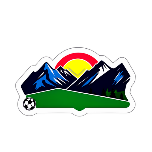 Peisaj montan cu teren de fotbal în România