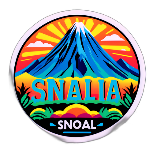 Fargerik klistremerke av Sinaloa-landskapet