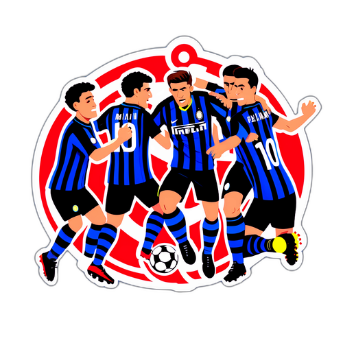 Ilustrace akční hry hráčů Interu Milán