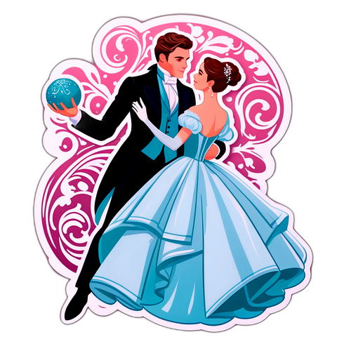 Elegant Balldance Scene Sticker