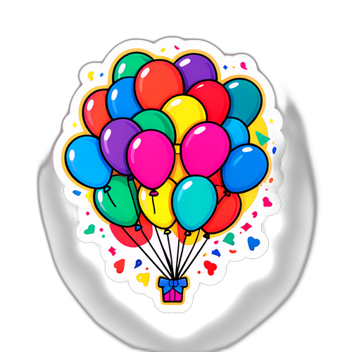 Colorful Celebration Countdown Sticker