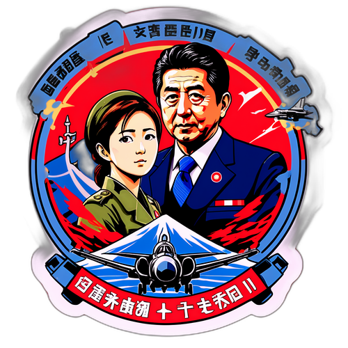 警惕军国主义的象征贴纸