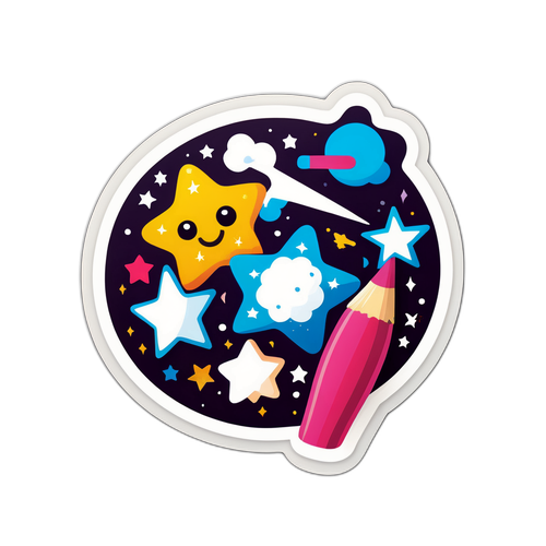 Yıldızlı Sanat Sticker'ı