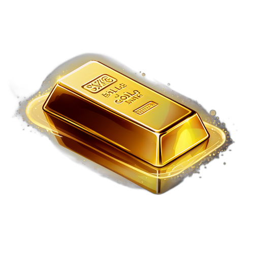 Jóia Brilhante em Forma de Barra de Ouro