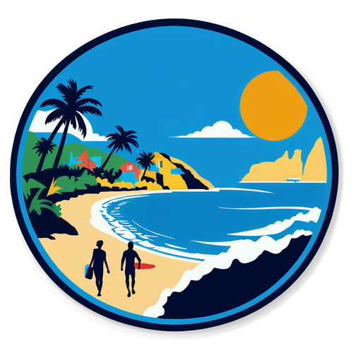 Design représentant les plages de Saint-Barthélemy