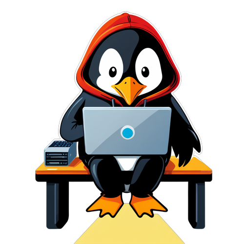 Hacker Penguin on Desktop