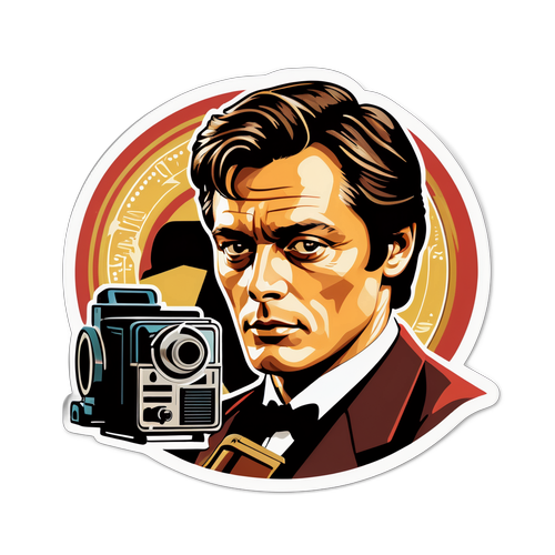 Portrait stylisé d'Alain Delon