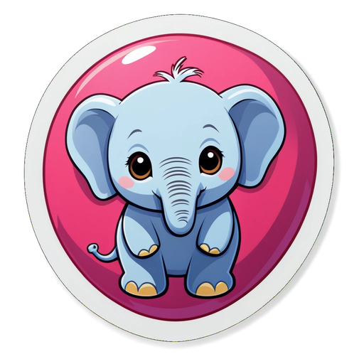 Unlock the Cuteness: Meet the Adorable Elephant Egg Sticker That Will Melt Your Heart!