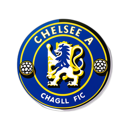 Елегантний наліпка Chelsea FC з вінтажним футбольним дизайном