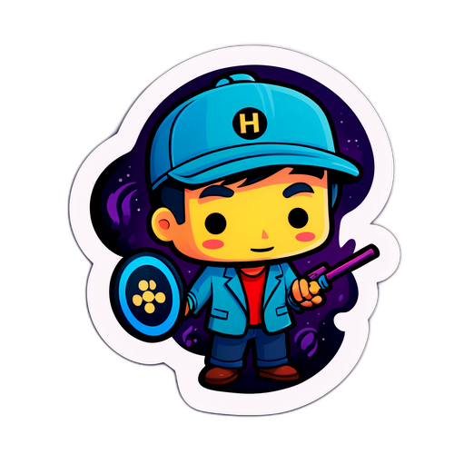 Illustration d'un personnage central de HPI avec des éléments de mystère et d'investigation