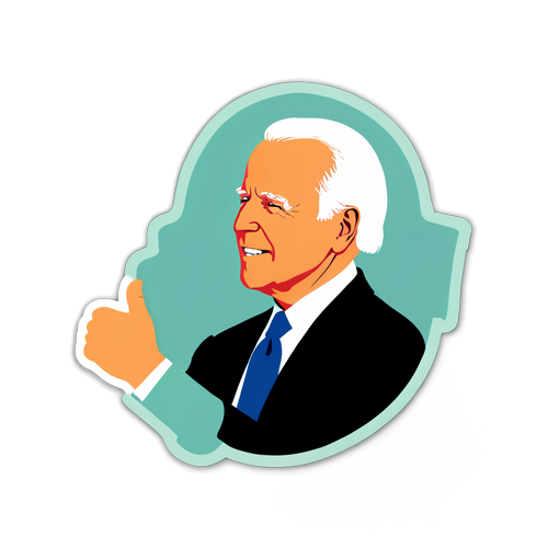 Autocolant tematic politic cu Joe Biden