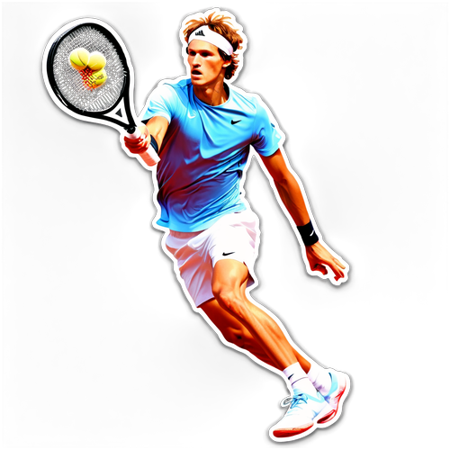 Sticker Alexander Zverev dalam Aksi