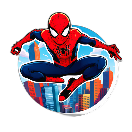 Caricatura de Tom Holland como Spider-Man