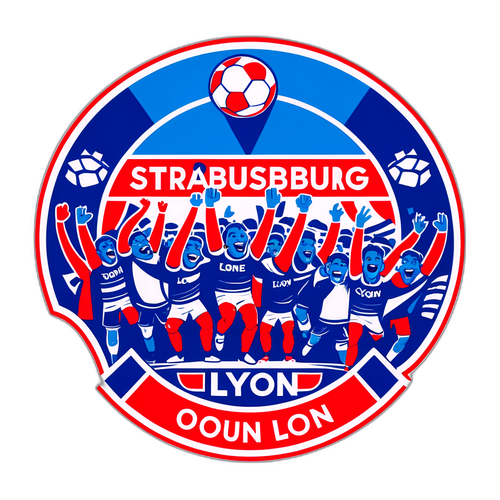 Khung cảnh một trận đấu bóng đá giữa Strasbourg và Lyon