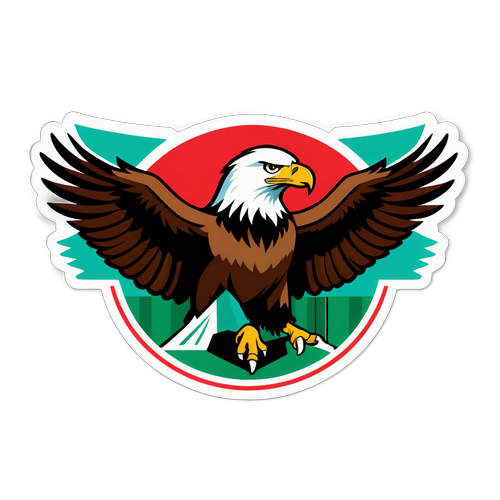 Larawang Ipinapakita ang Agila sa Itaas ng Patag na Futbol