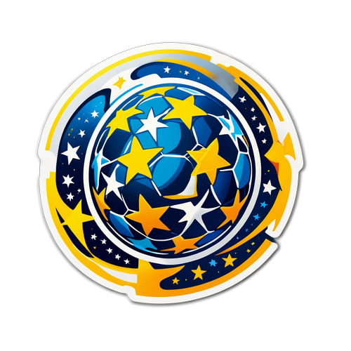 UEFA Champions League Logo im Galaxie-Design