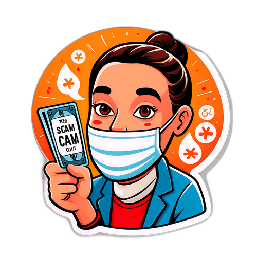 提高警惕诈骗的贴纸
