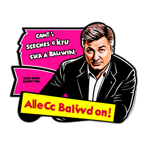 Humorystyczny naklejka z Alekiem Baldwinem