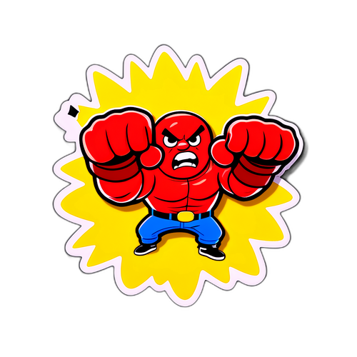 Komik Tarzda Yumruk Atan Karakter