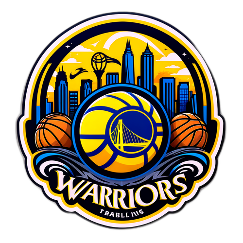 Dynamic Basketball Team Logos Sticker Design