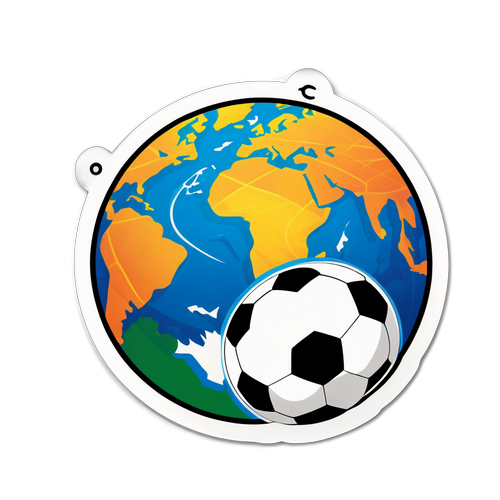 Voetbalbal met Wereldkaart