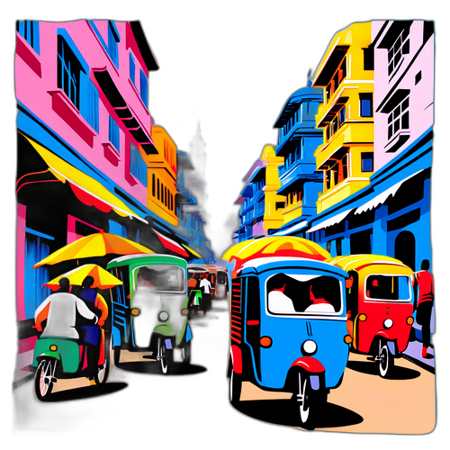 Scena di una Strada Affollata di Calcutta