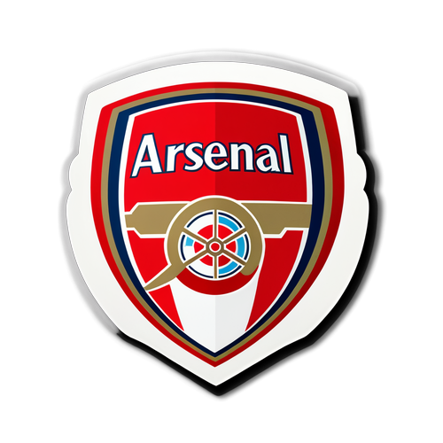 Arsenal FC: Gjenopplev Historien med Et Vintage-Sticker Design!