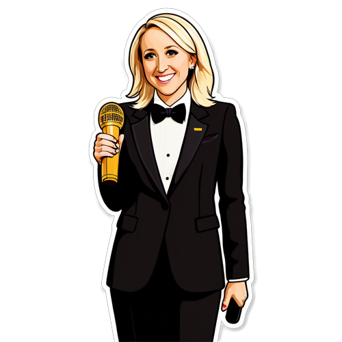 Sticker humoristique de Nikki Glaser aux Golden Globes