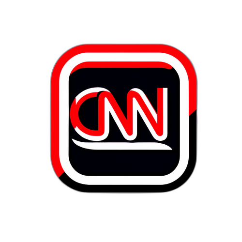 Stílusos CNN hírcsatorna embléma sticker
